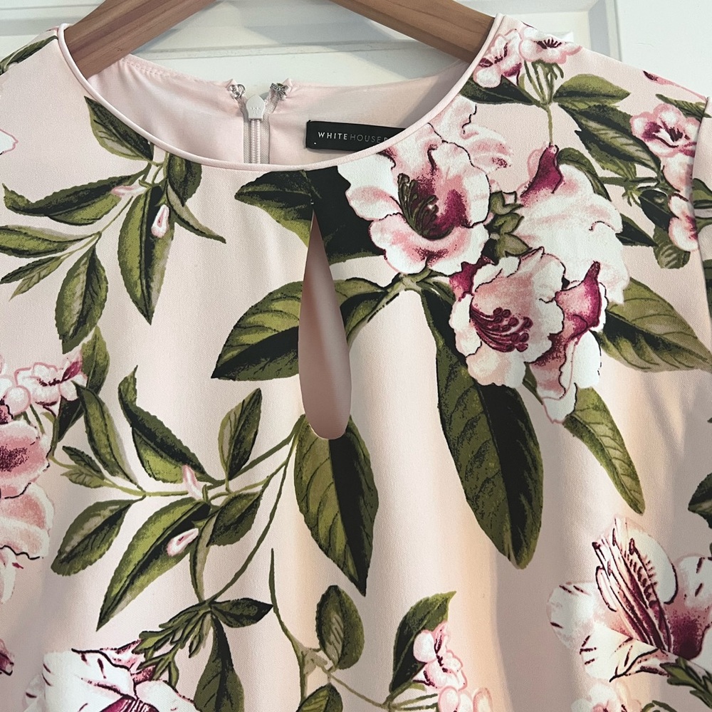 White House Black Market Pink Floral Dress, Size 4. NWT - Picture 6 of 10